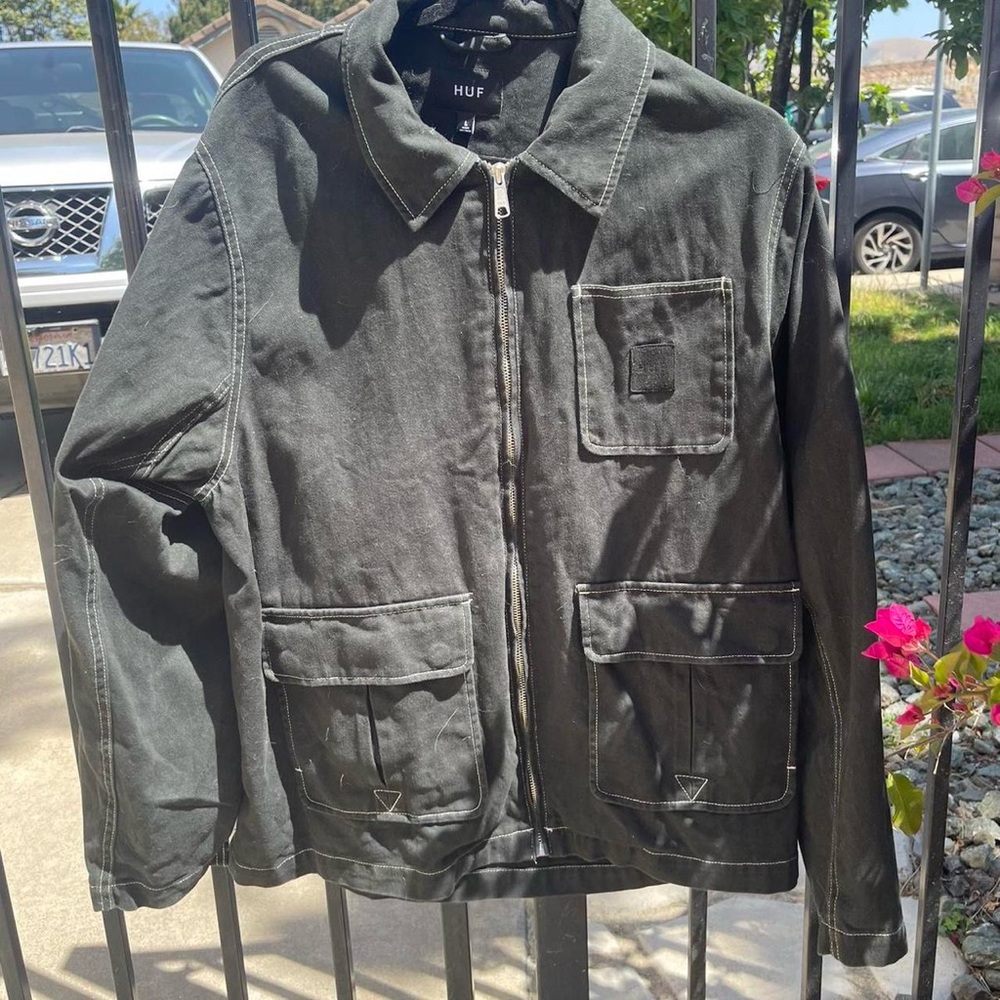HUF Men's Dark Green Utility Jacket